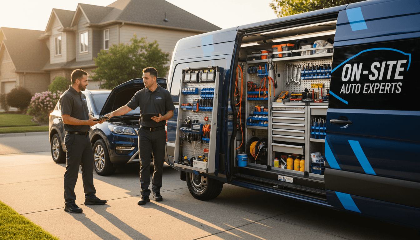 Mechanic reviewing a repair quote with a customer